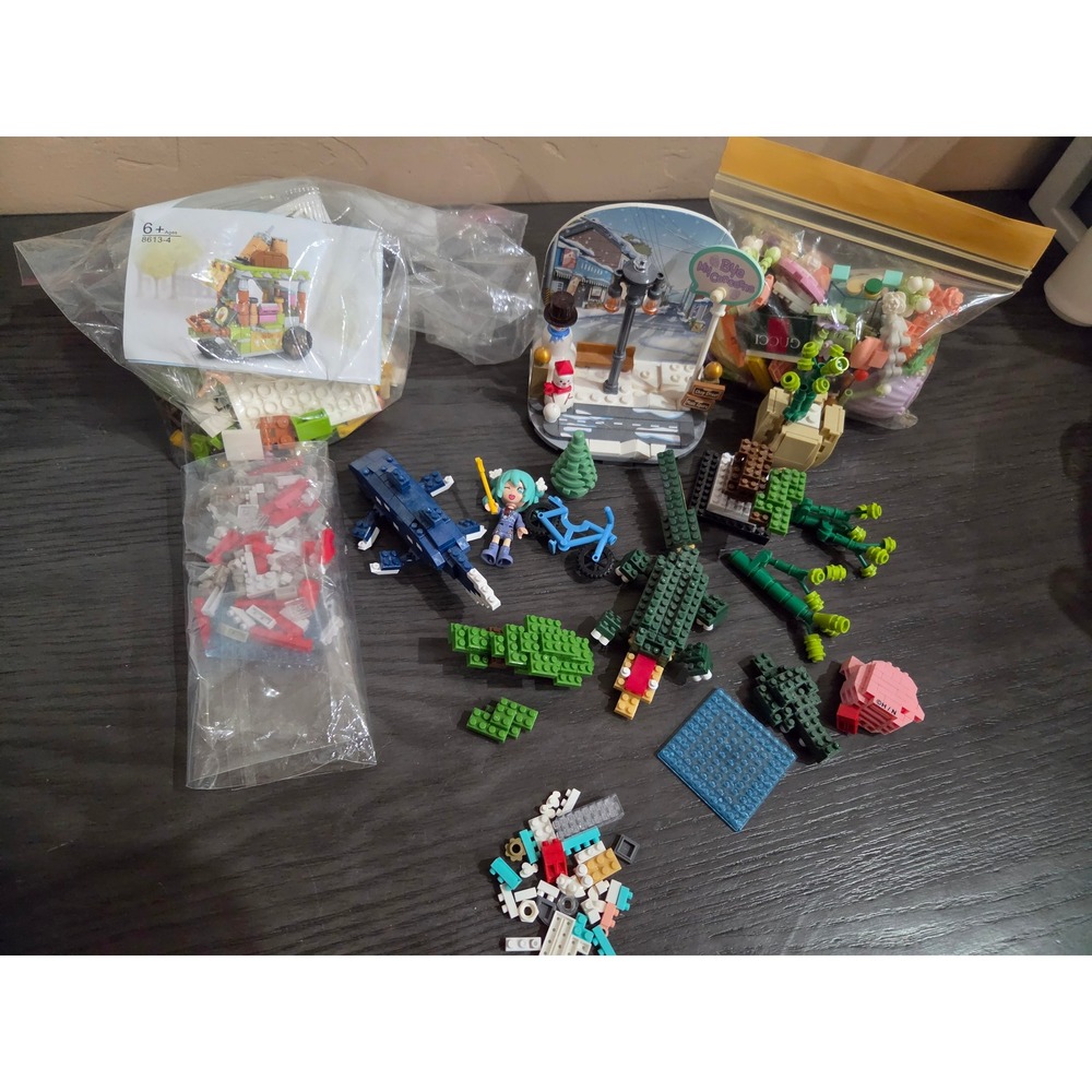 Mini Lego Lot, With Manual Mixed Pieces